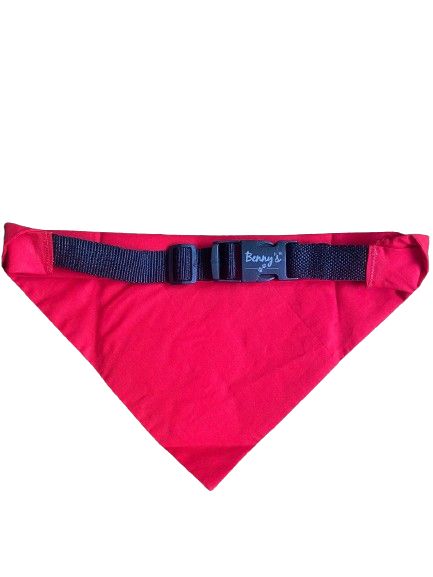 Benny's Dog Bandana,Crafted with 100% Cotton Fabric and Eye Catchy Print,Stylish and Comforatble for Everyday use (M, Bossy Red)