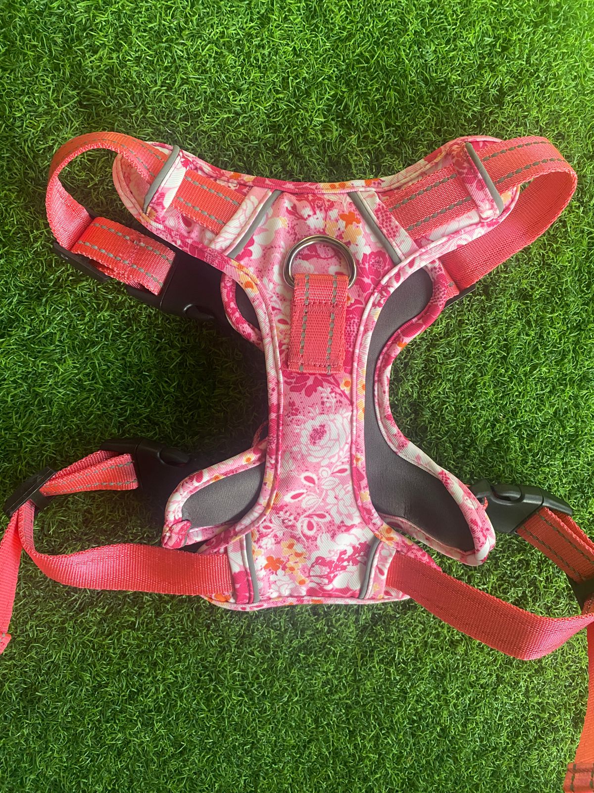 Pink Floral Chest Harness For Pets S,M,L,XL